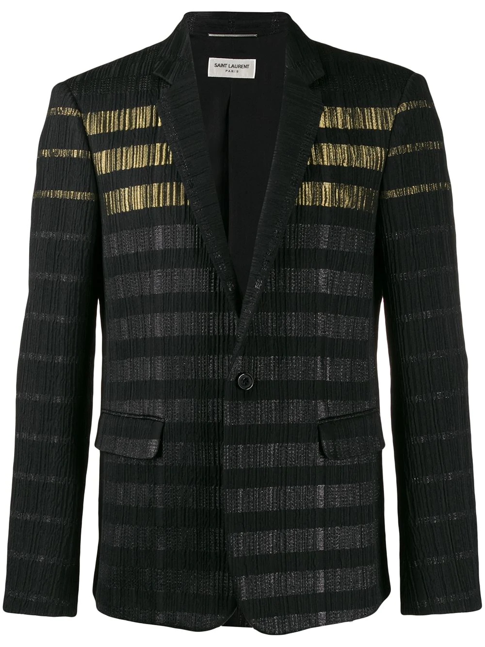 metallic stripe blazer - 1