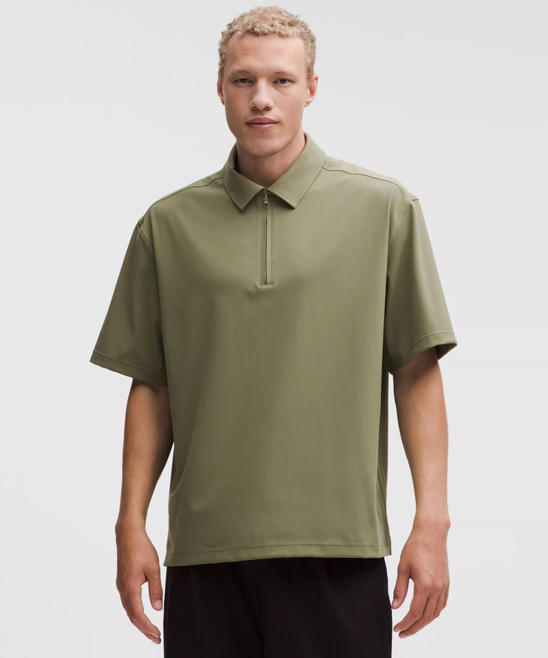 Daydrift Oversized Zip-Neck Polo Shirt 1