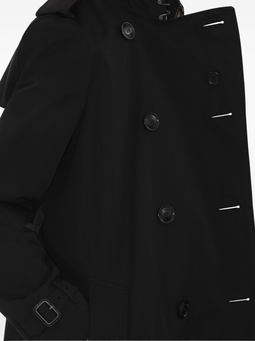 belted double-breasted trench coat - 5