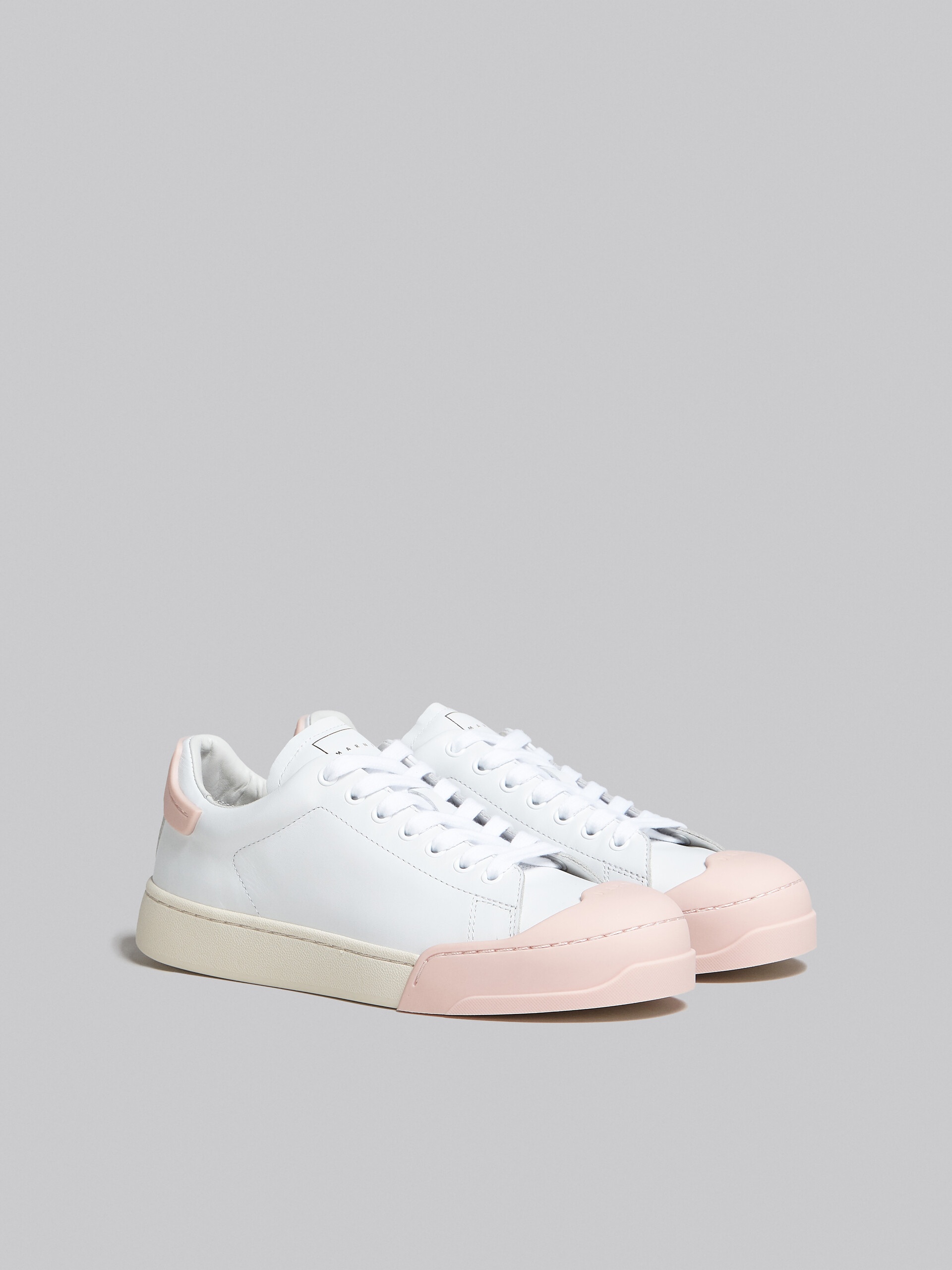 DADA BUMPER SNEAKER IN WHITE AND PINK LEATHER - 2