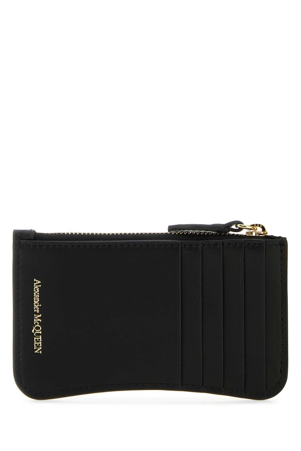 Alexander Mcqueen Women Black Leather Card Holder - 3