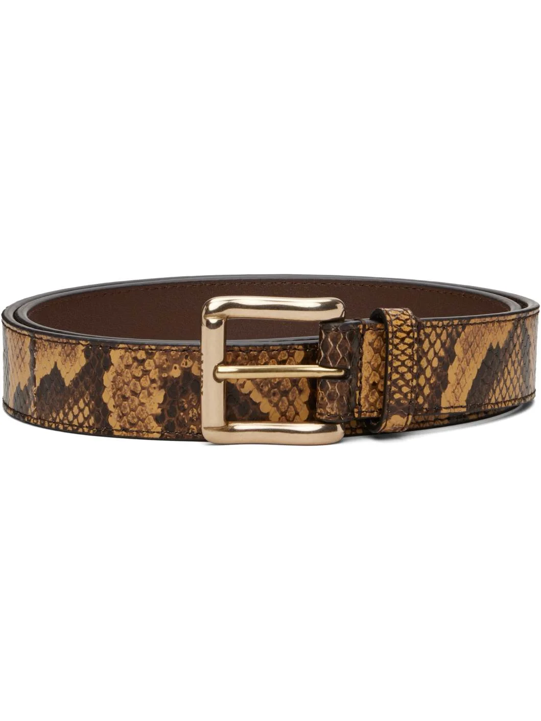 Brown Python Square Belt - 1
