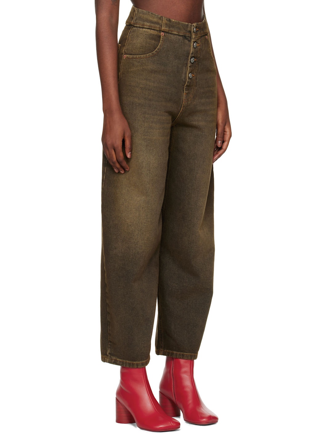 Brown 5-Pocket Jeans - 2