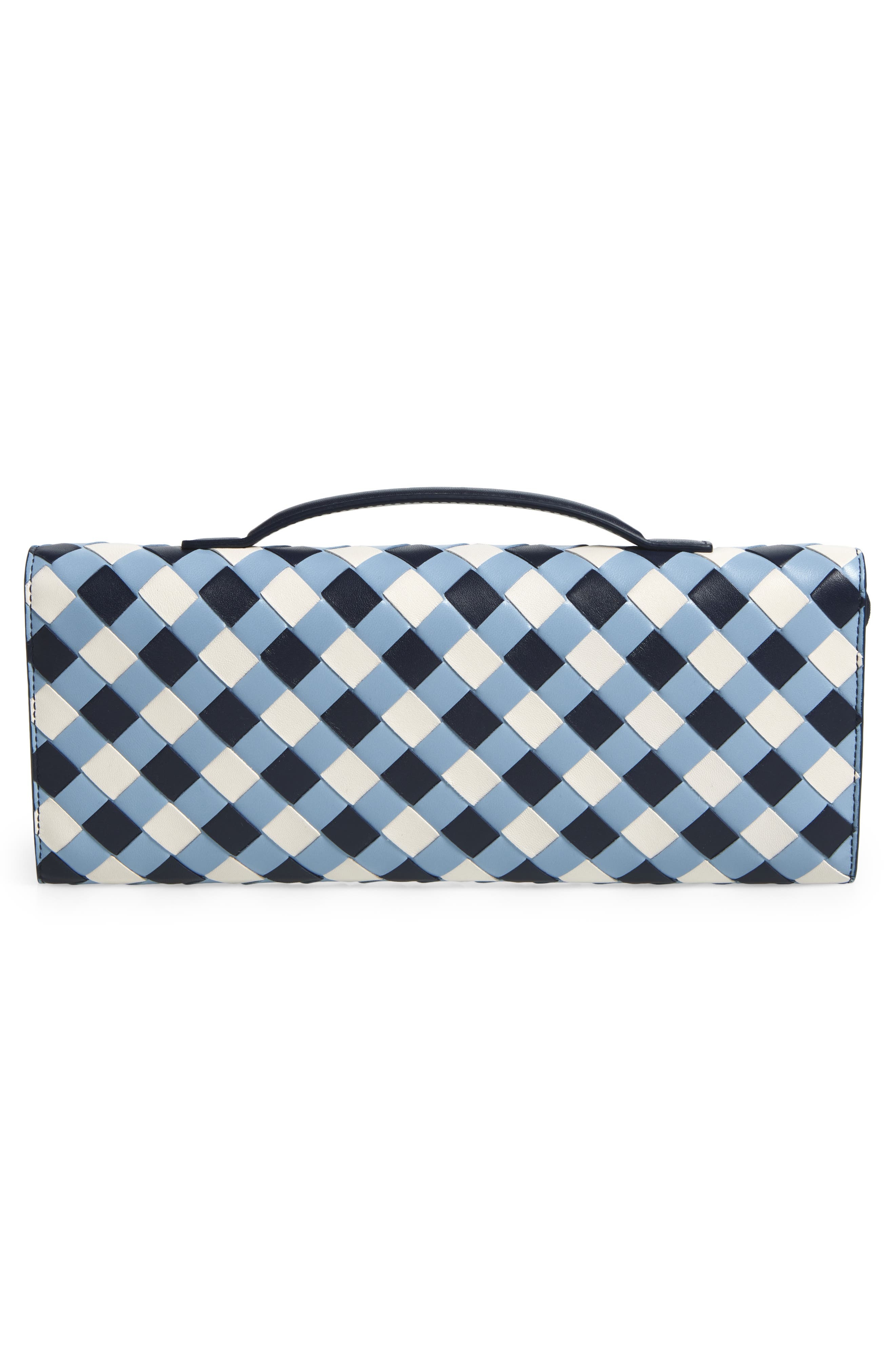 Bottega Veneta Long Andiamo Leather East/West Clutch in Abyss-Ice-White-Mb at Nordstrom - 3