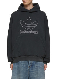 人気★関税込【BALENCIAGA】× adidas ロゴ フーディ Black Adidas × Balenciaga Balenciaga Adidas Logo hoodie | Grailed