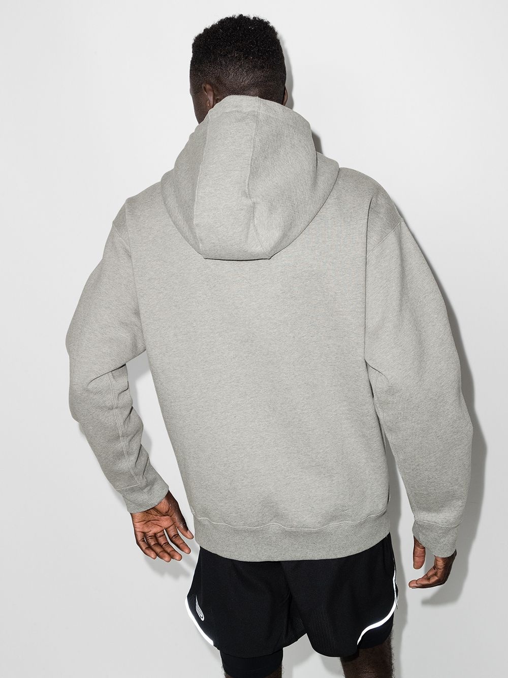 Swoosh logo drawstring hoodie - 3