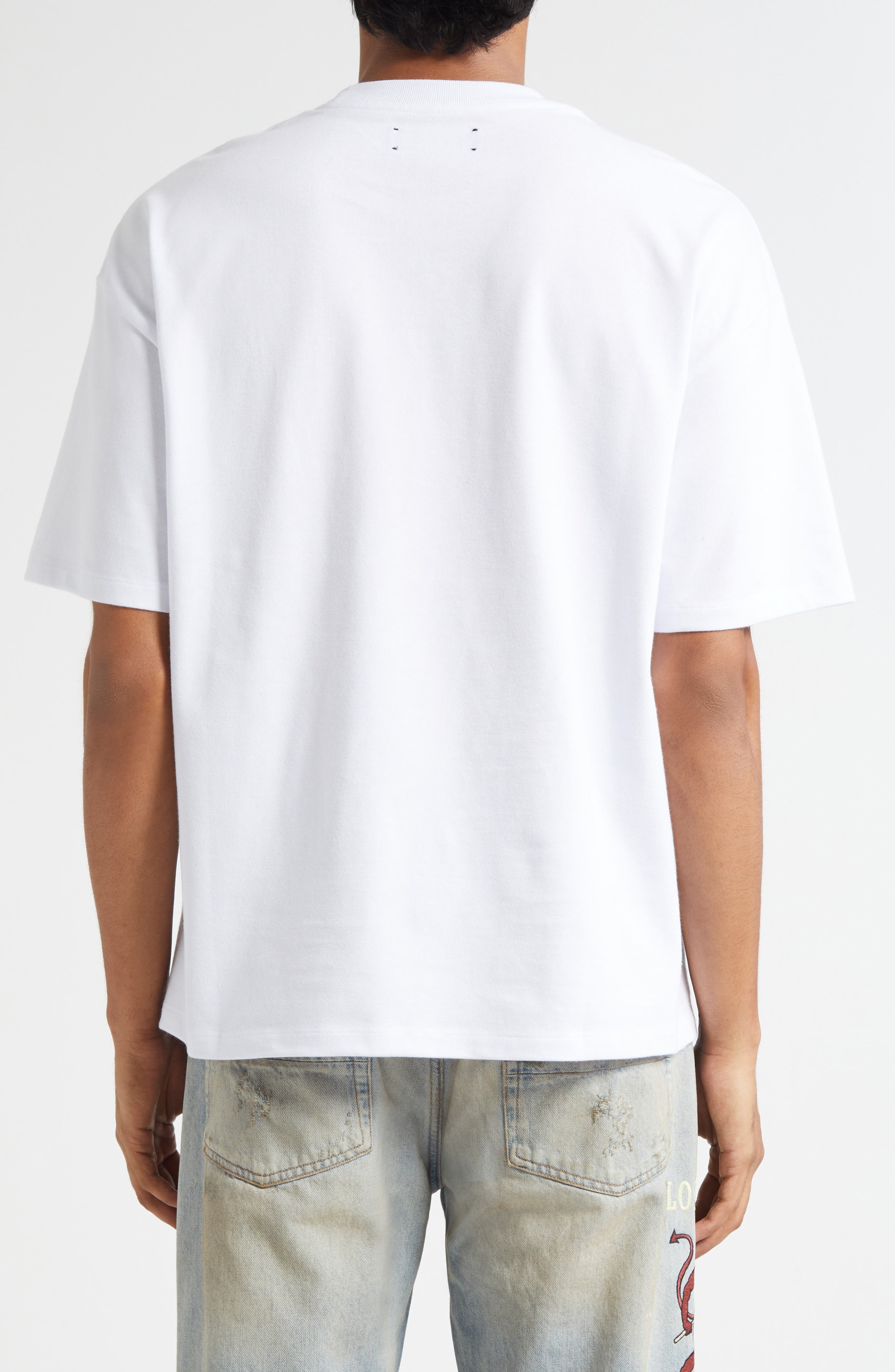 AMIRI MA Skater Embroidered T-Shirt in White at Nordstrom - 3