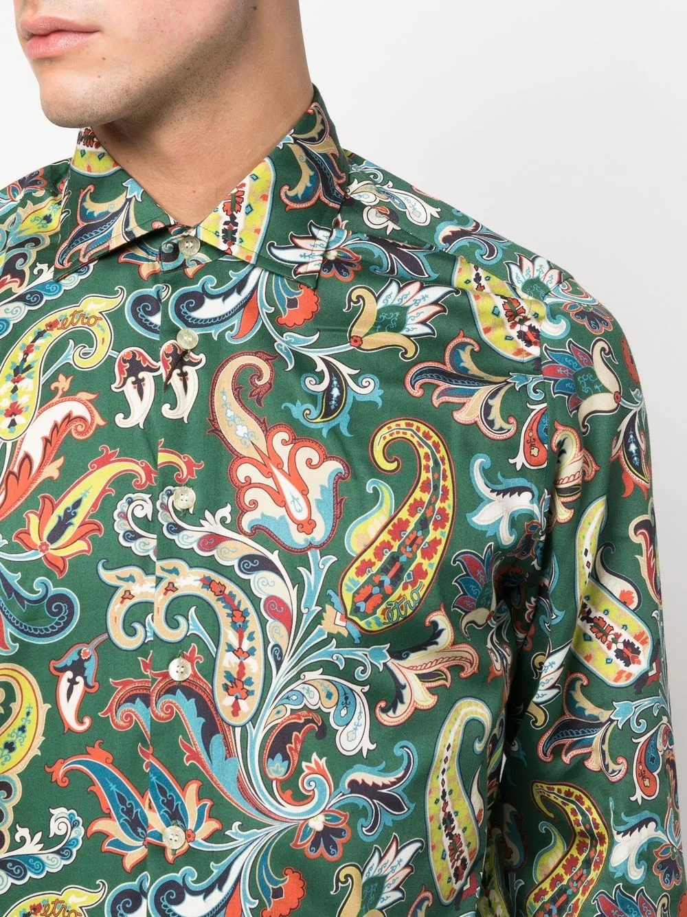 paisley-print button-up shirt - 5