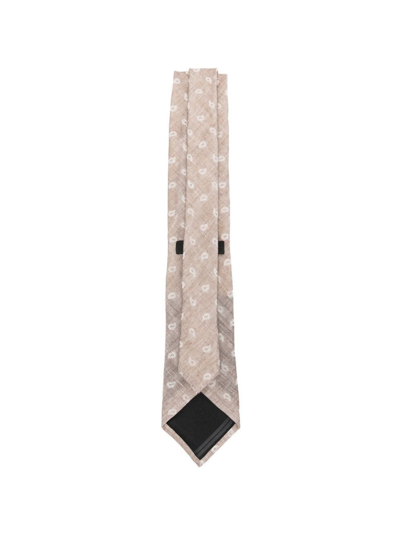 ZEGNA paisley-print slub-texture tie outlook