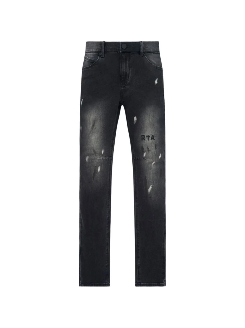 Bryant paint-splatter logo jeans - 1