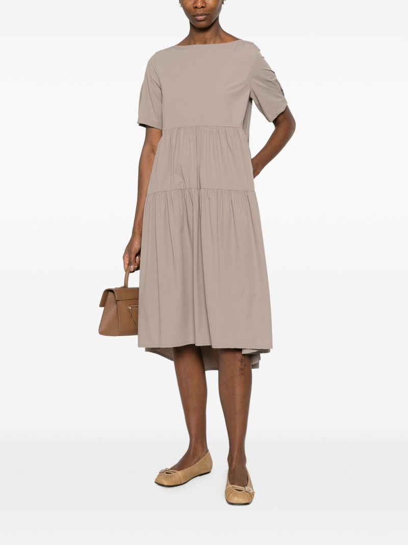 Herno tiered short-sleeve midi dress outlook