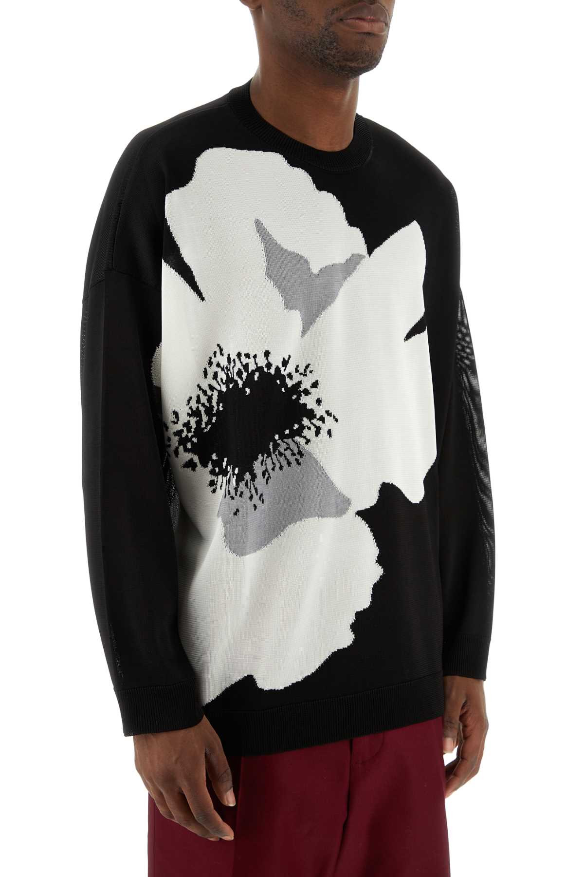 Valentino Garavani Men Black Viscose Sweater - 3