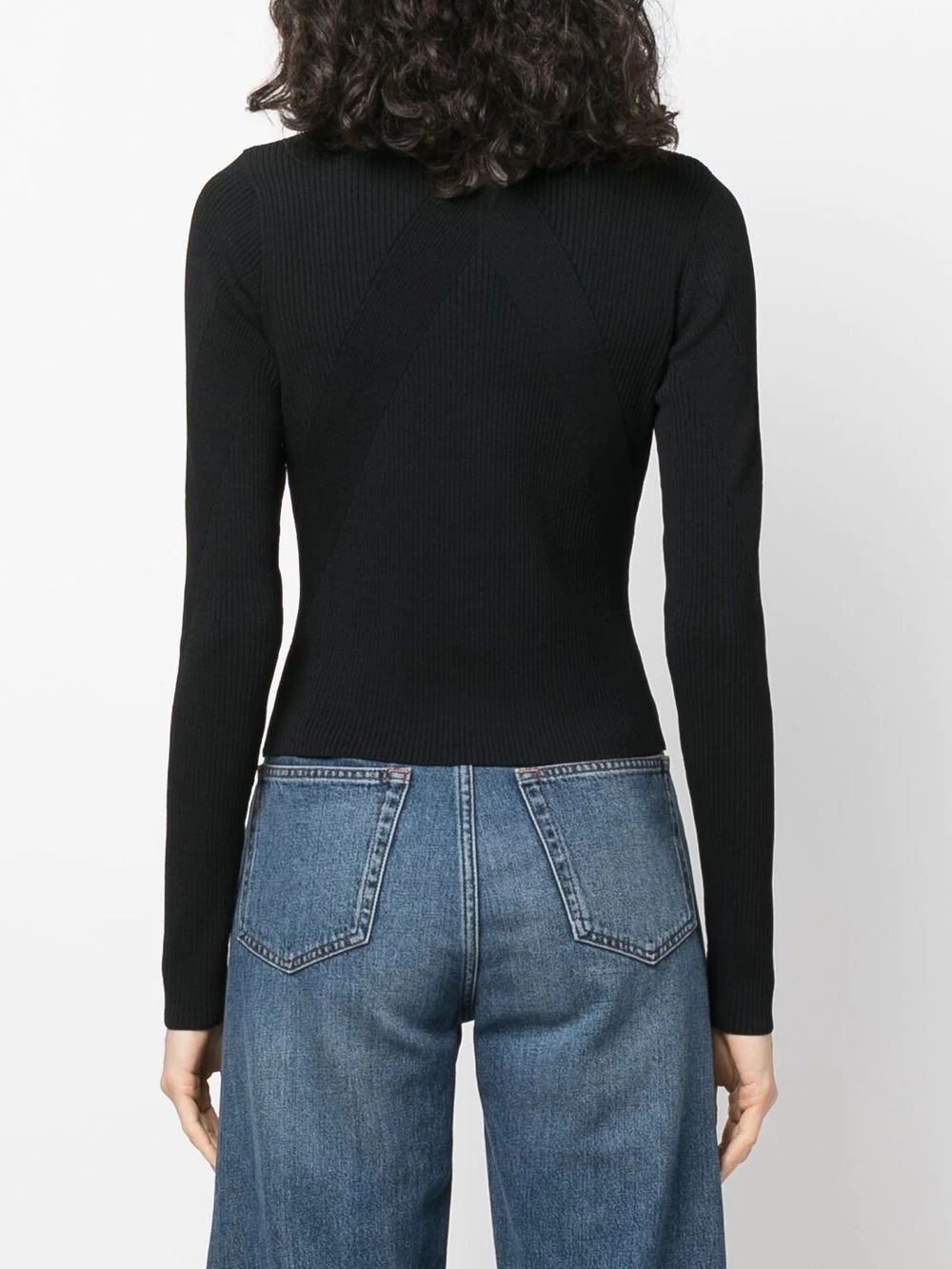 ribbed knitted cardigan - 4