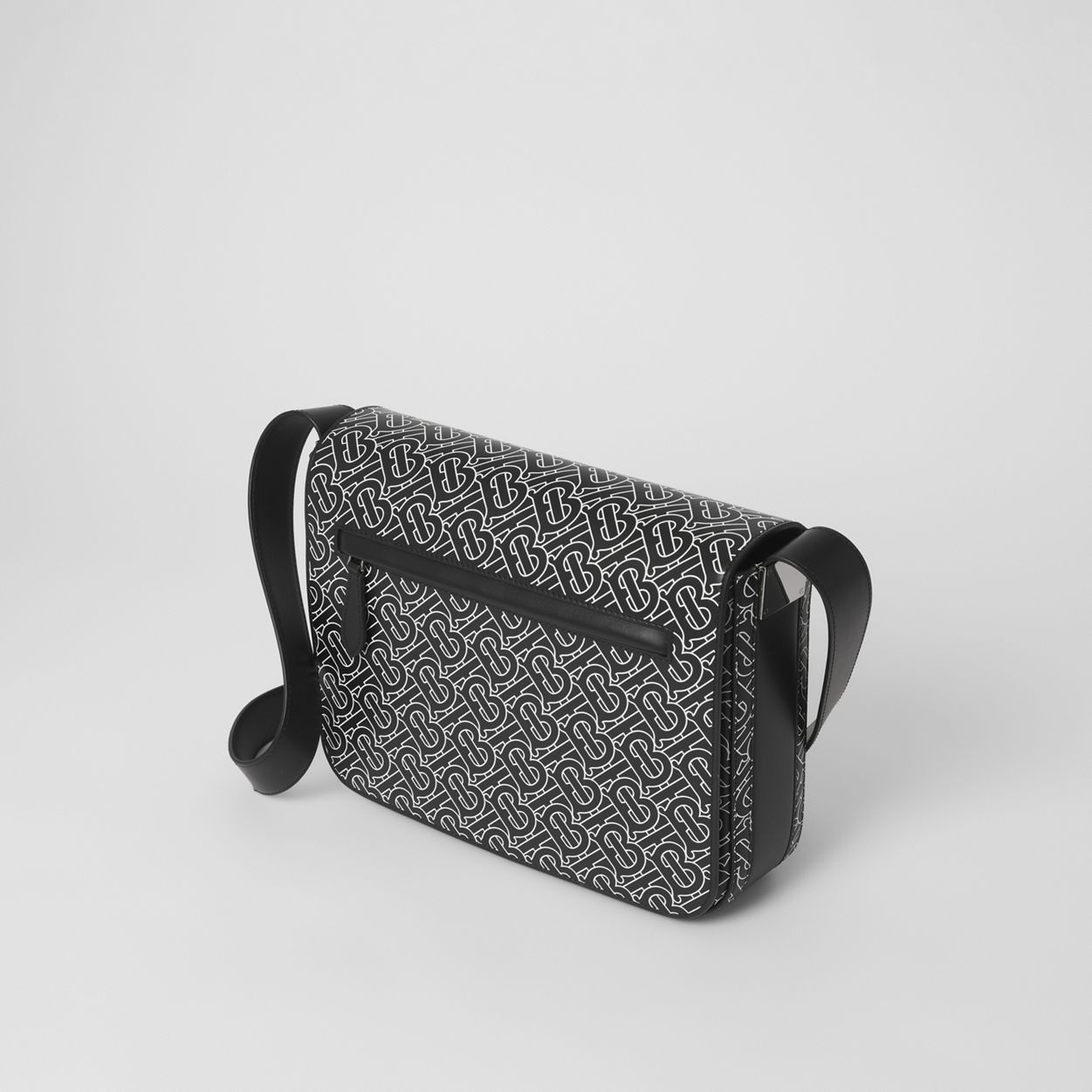 Small Monogram Print Leather Messenger Bag - 4