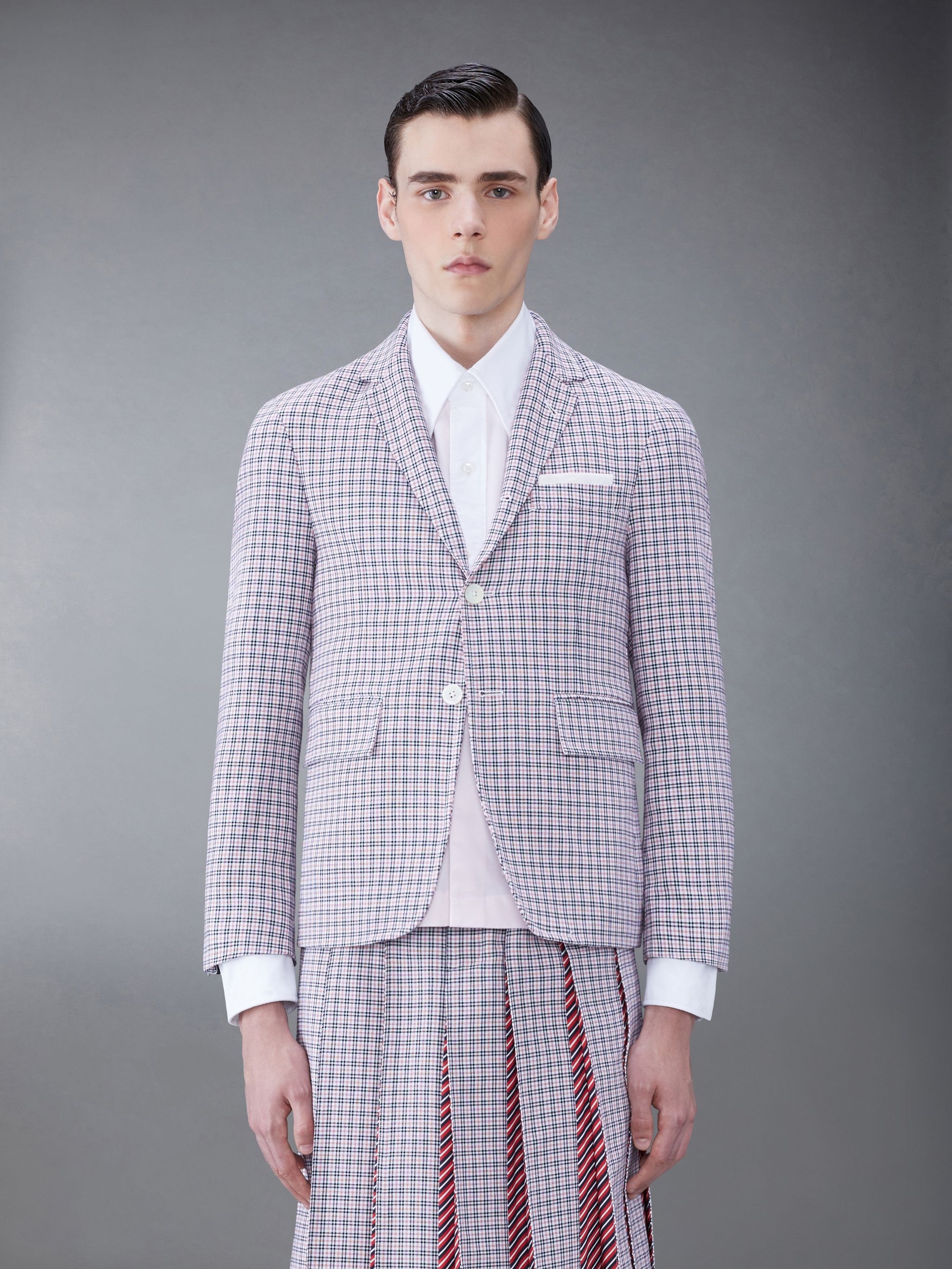 single-breasted button-fastening blazer - 1