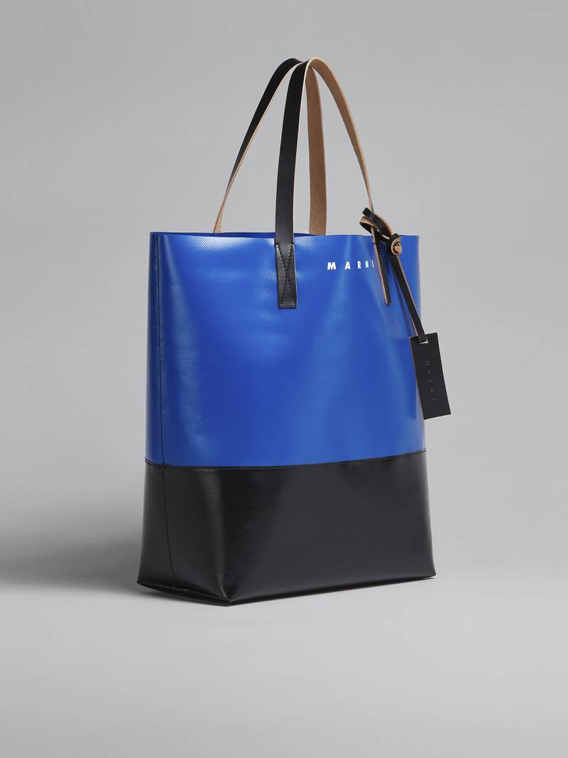 BLUE AND BLACK TRIBECA SHOPPING BAG 6