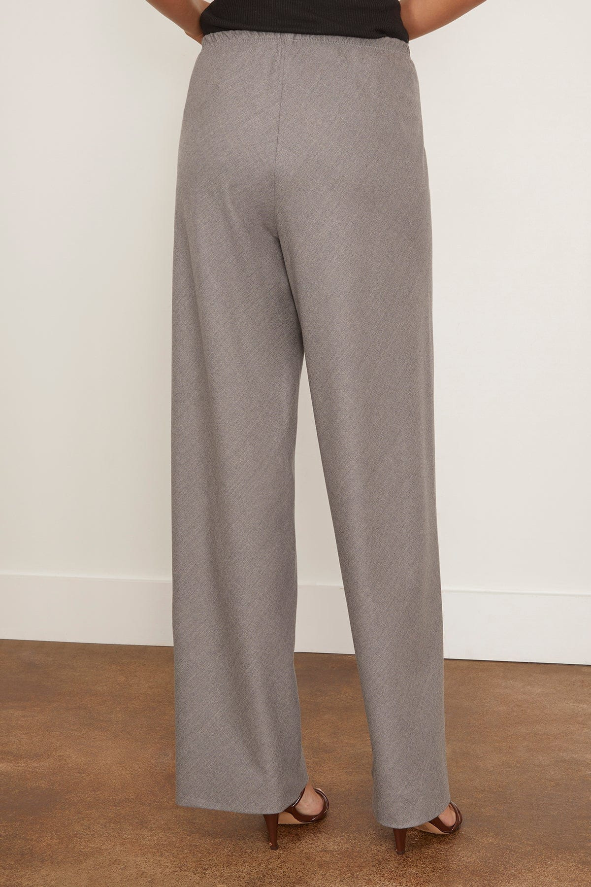 Bias Cut Trouser in Heather Grey - 4