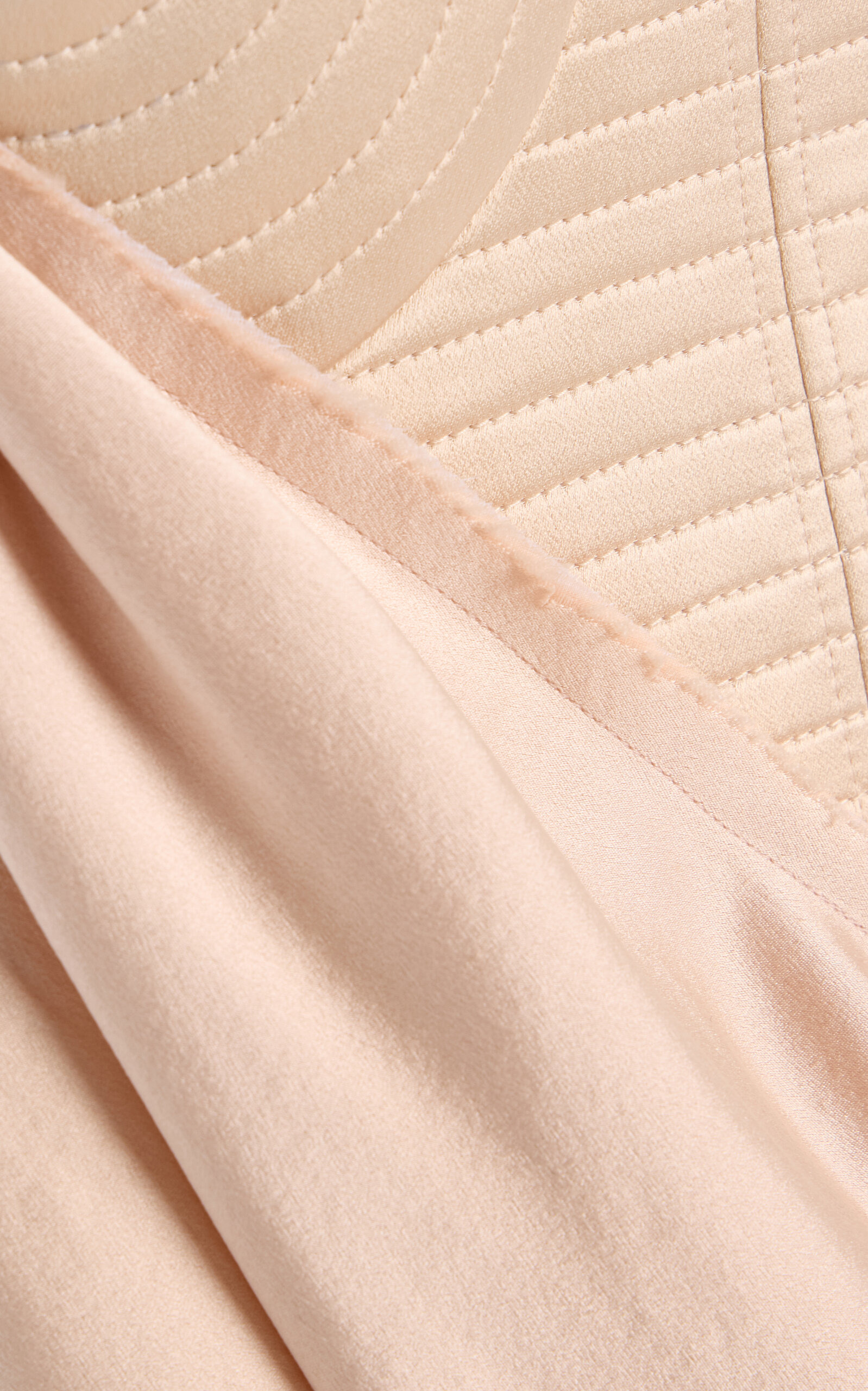 Draped Silk-Satin Bustier Top neutral - 5