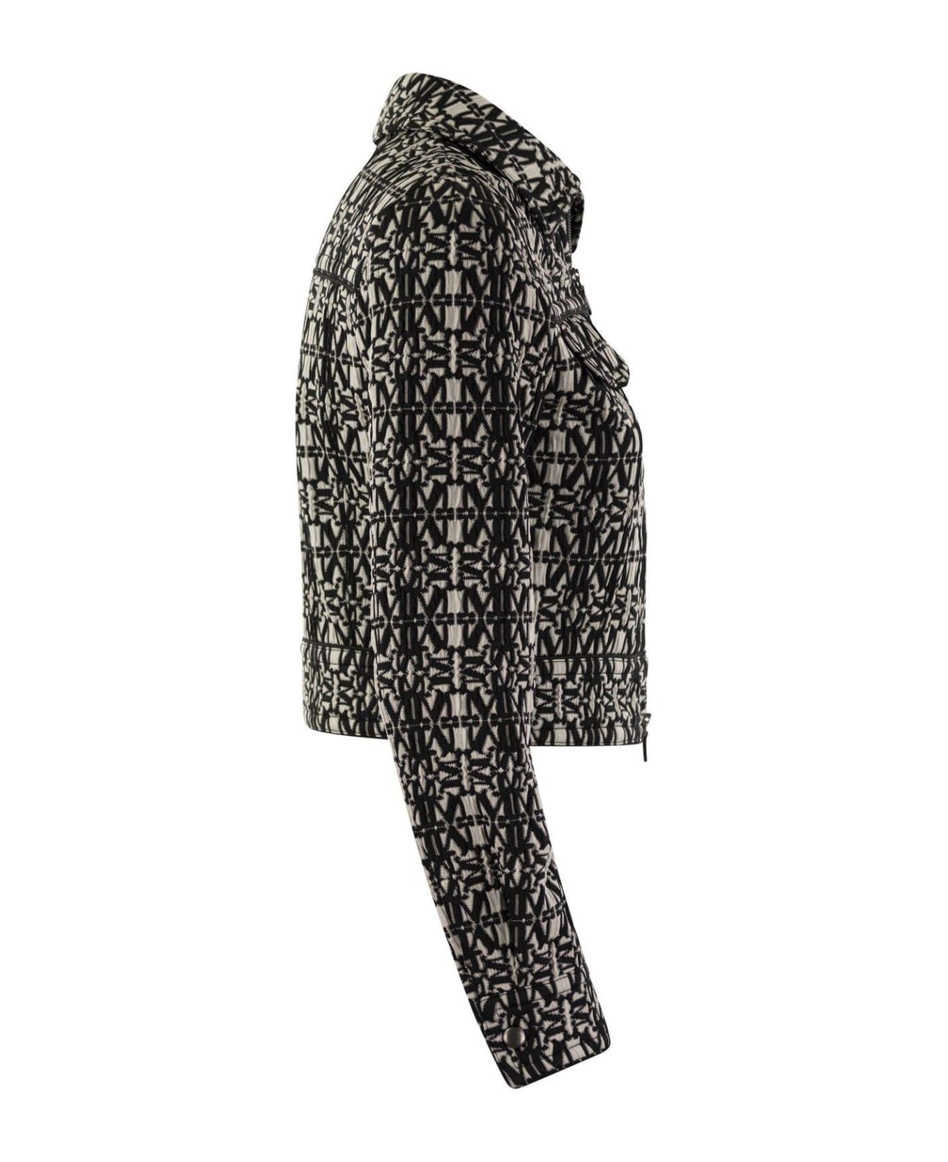 All-over Patterned Zip-up Jacket - 3
