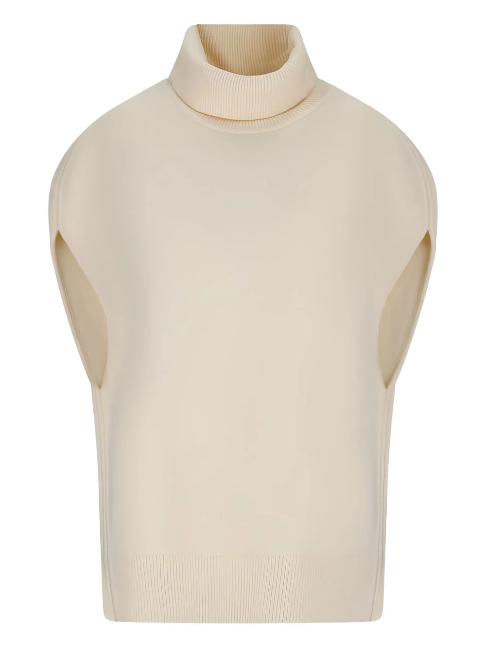 double-knit roll-neck cape - 1