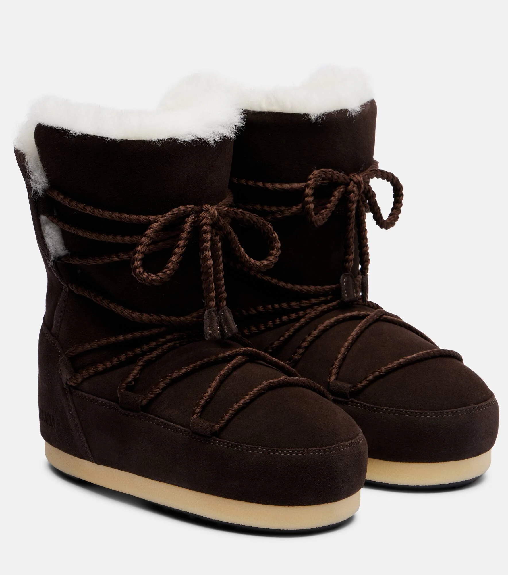 EVX shearling-lined suede snow boots - 1
