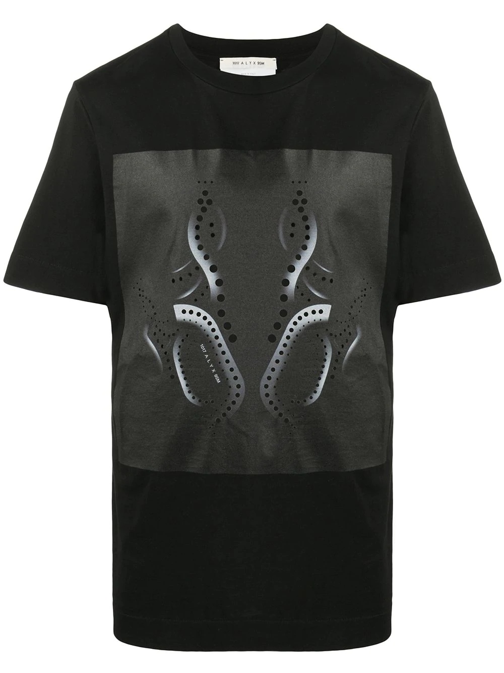 laser-cut crew neck T-shirt - 1