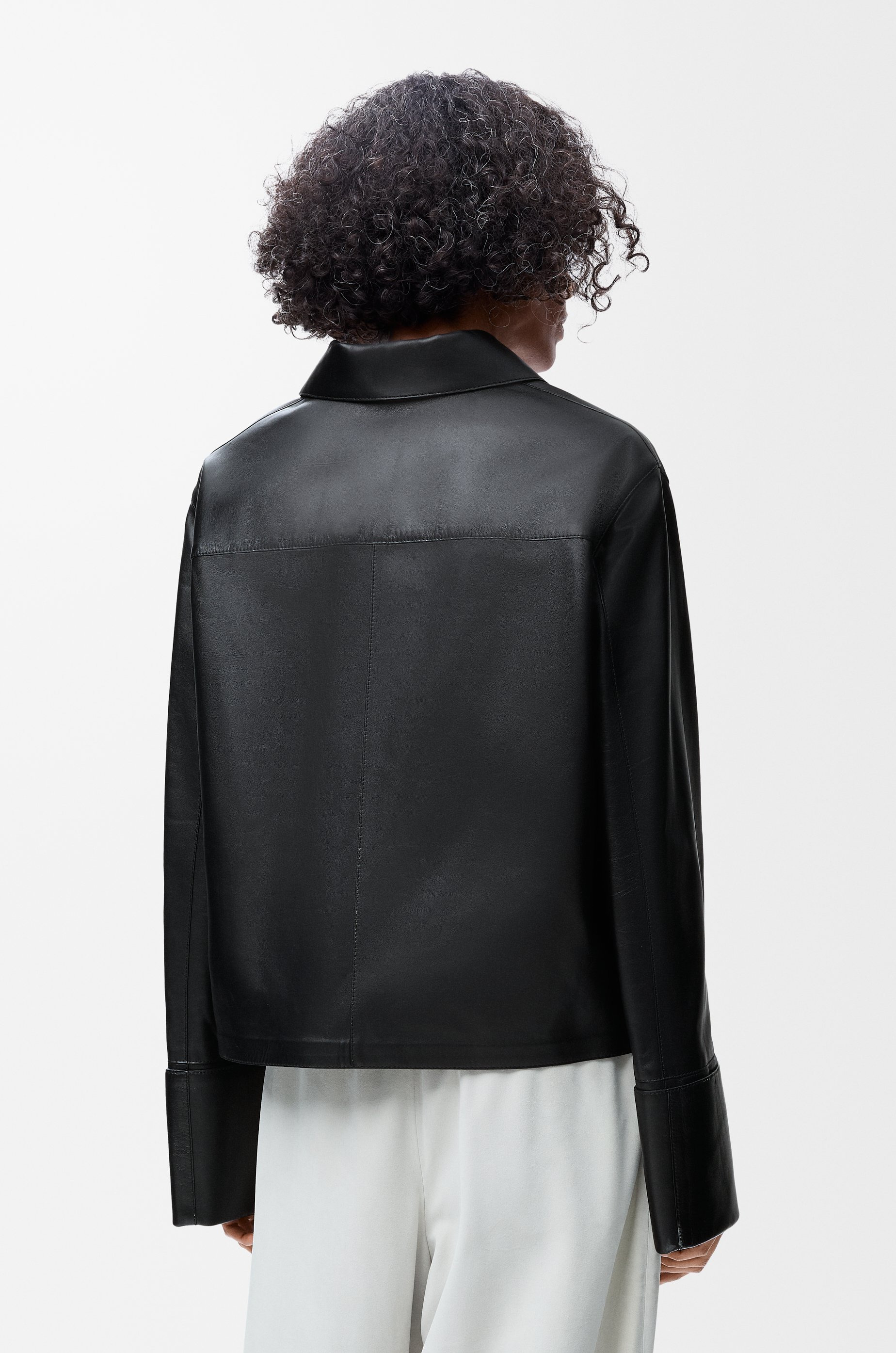 Turn-up jacket in nappa lambskin - 4