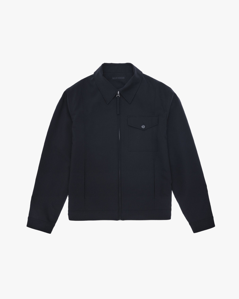 STRETCH WOOL TAILORED ZIP-UP JACKET - 1