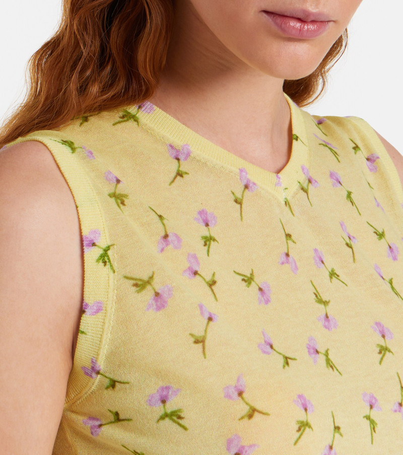 Floral cotton-blend top 3