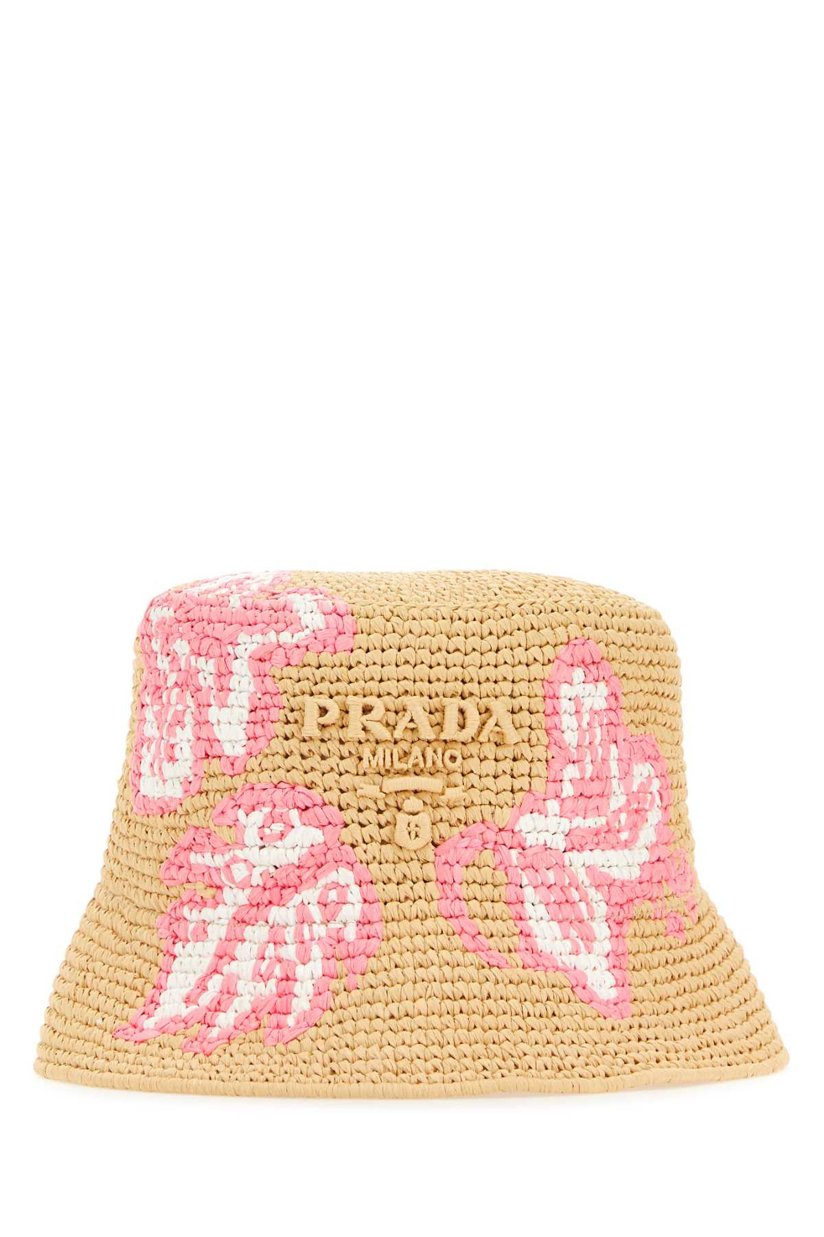 Prada Women Raffia Bucket Hat - 2