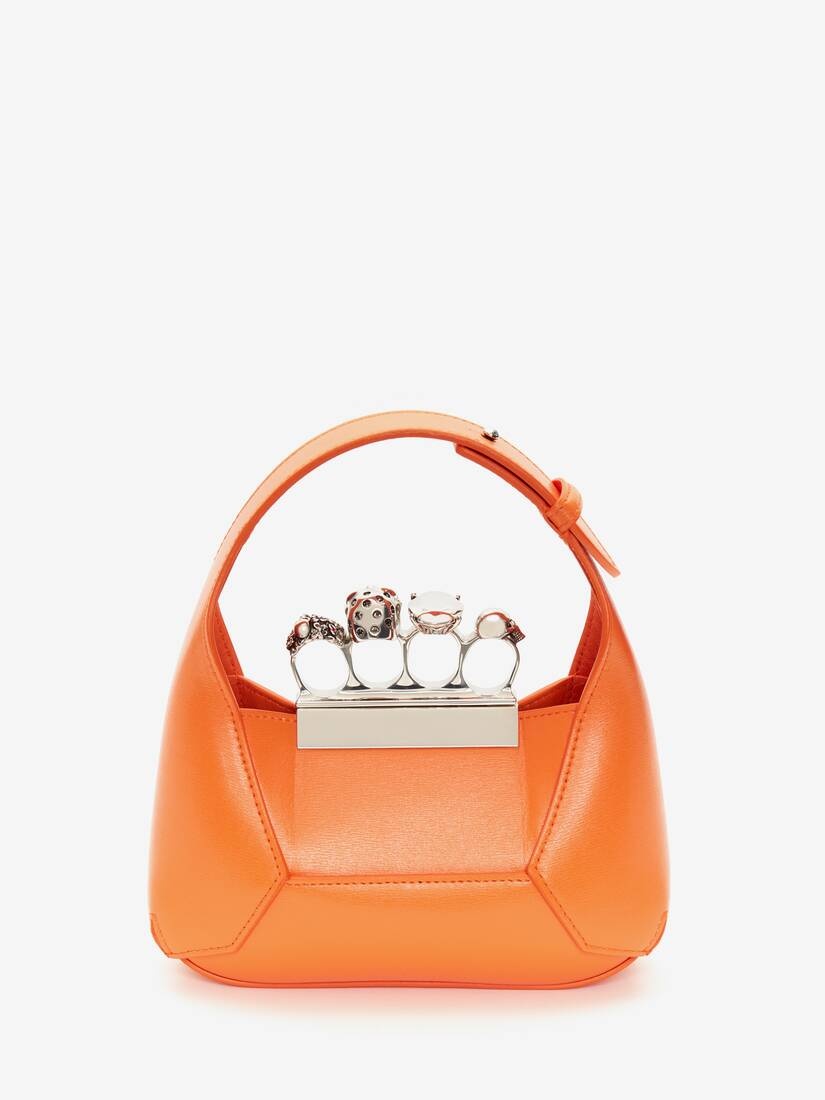 Women's The Jewelled Hobo Mini Bag in Sunset Orange - 3