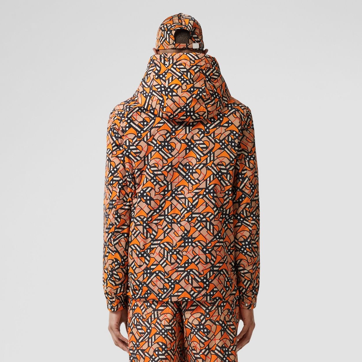Monogram Print Nylon Hooded Jacket - 4