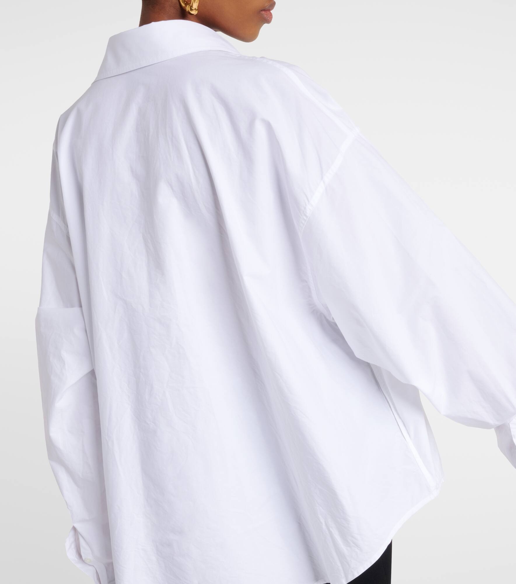 Oversized cotton poplin shirt - 6