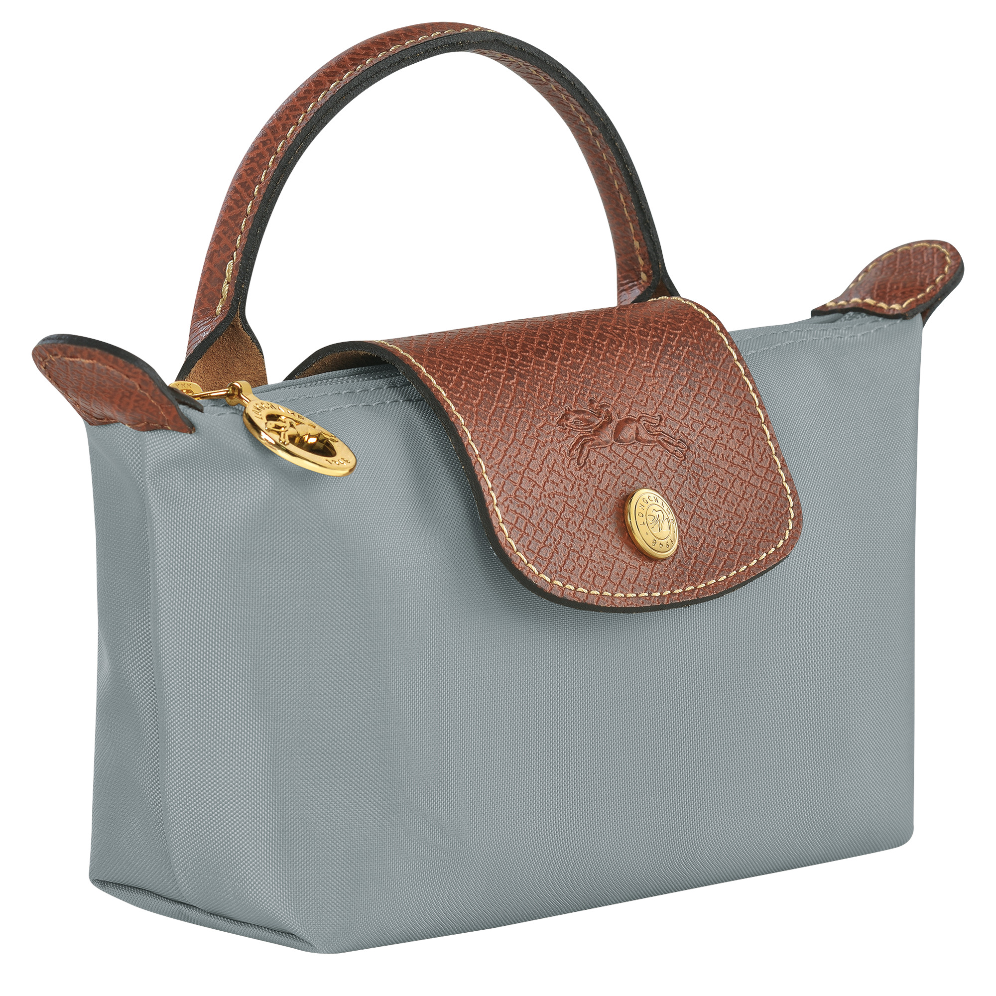 Le Pliage Original Pouch with handle Steel - Recycled canvas - 3