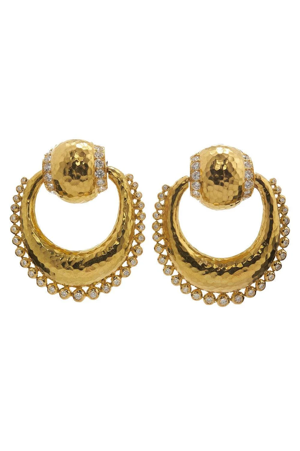 Diamond Downtown Doorknocker Earring - 1