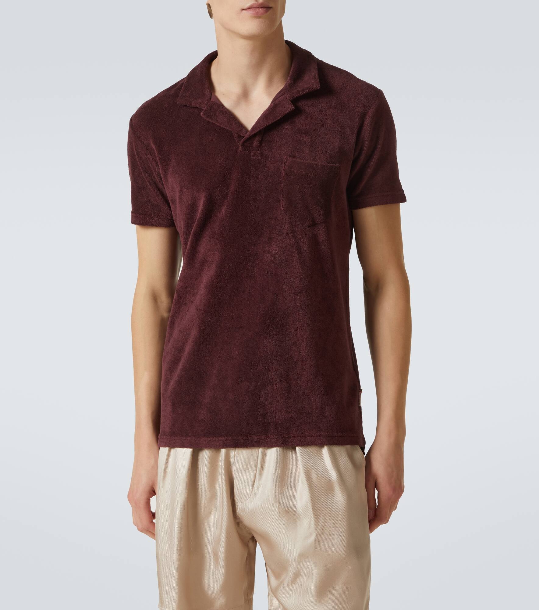 Cotton terry polo shirt - 3