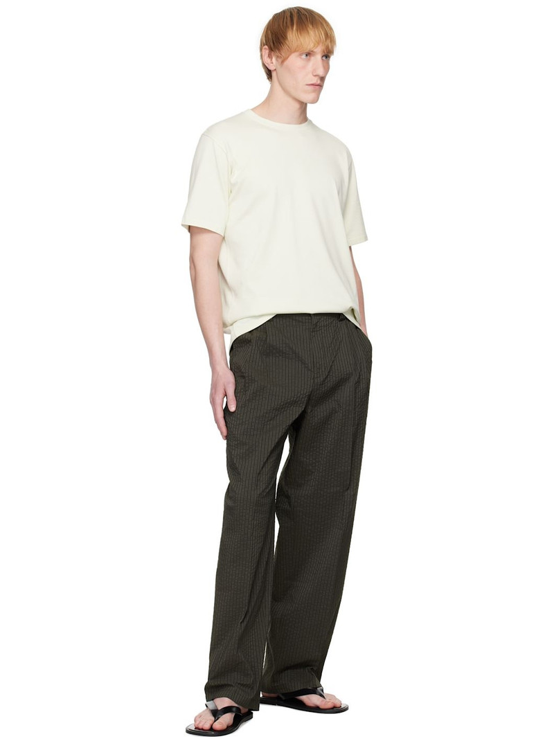 Maison Kitsuné Gray Relaxed Pleated Trousers outlook
