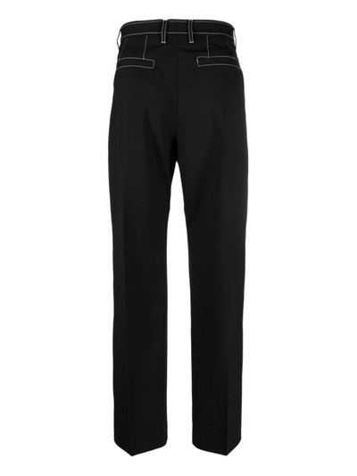 Wood Wood Nathaniel contrast-stitching straight-leg trousers outlook