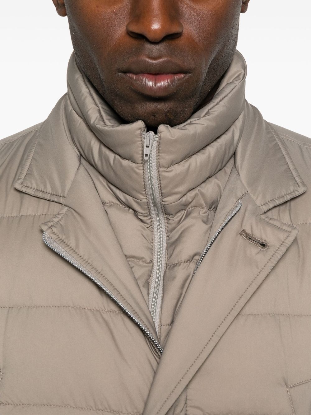 quilted padded coat - 5