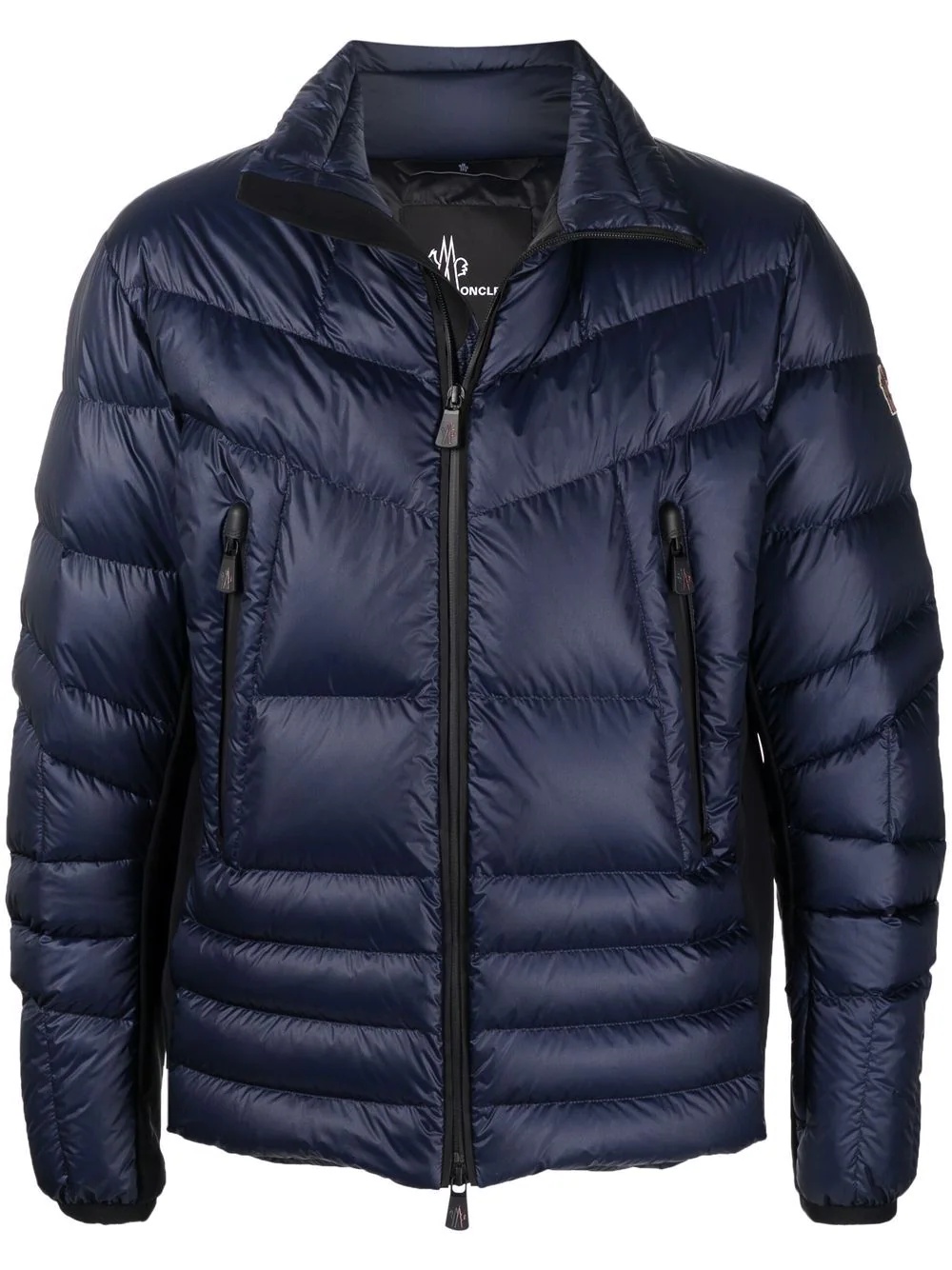 zipped puffer jacket - 1