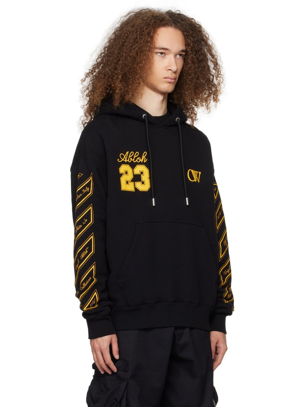 Black 'OW 23' Skate Hoodie - 2