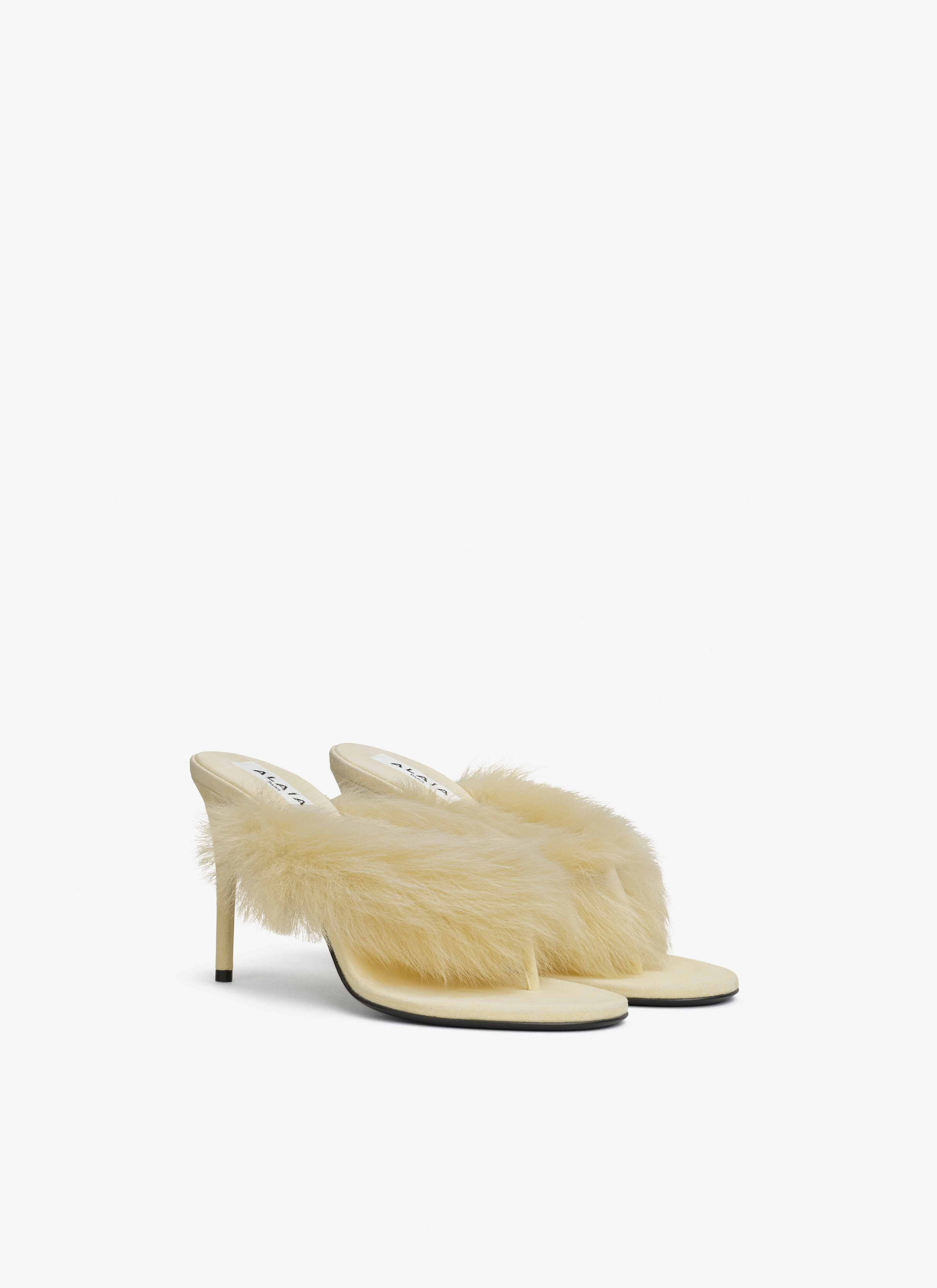 HEEL THONG MULES IN LAMBSKIN - 3