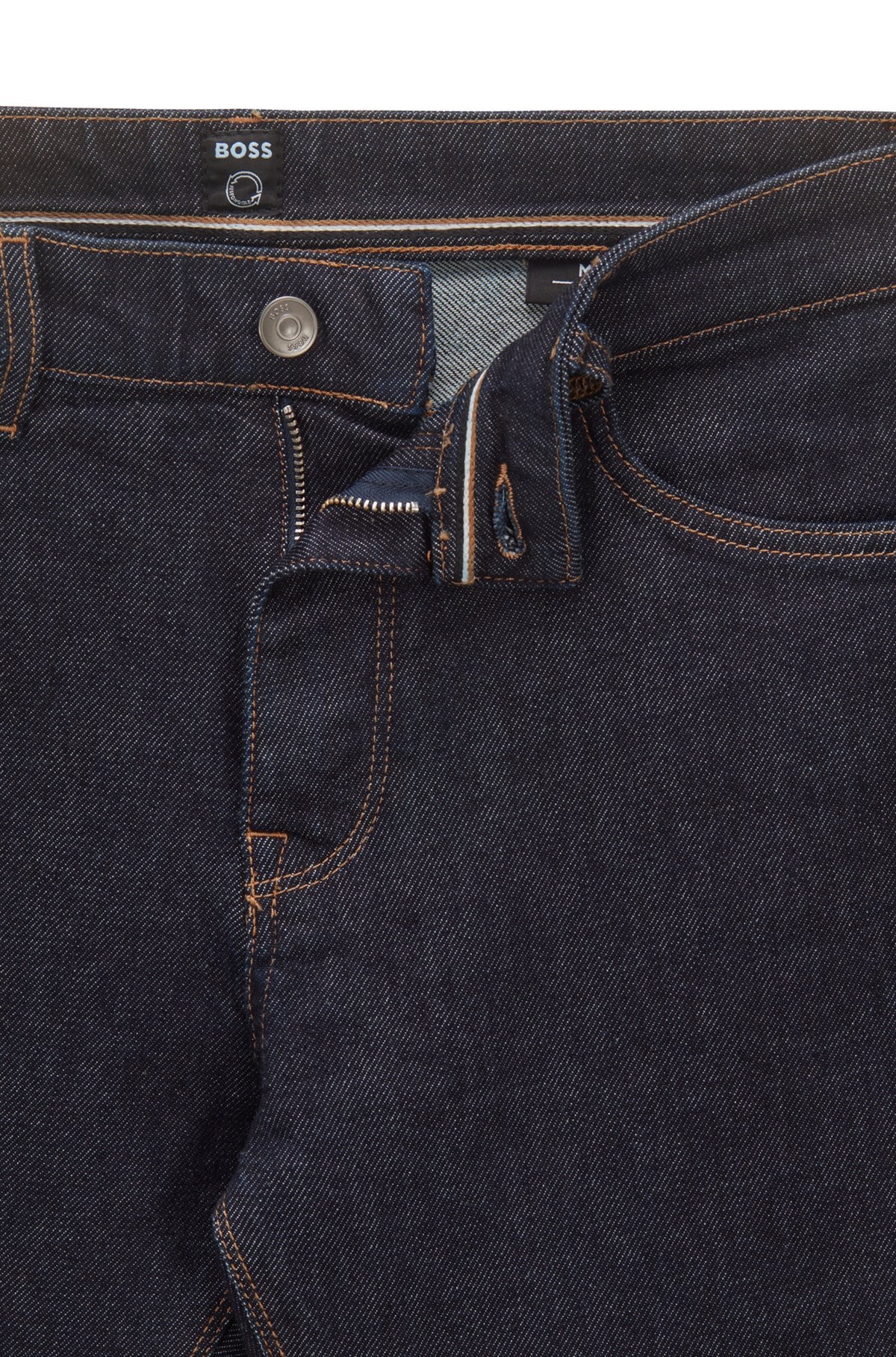 REGULAR-FIT JEANS IN DARK-BLUE COMFORT-STRETCH DENIM - 6