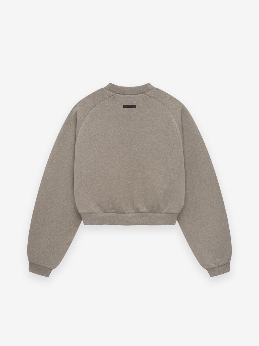 Women's Fleece Cropped Crewneck - 2