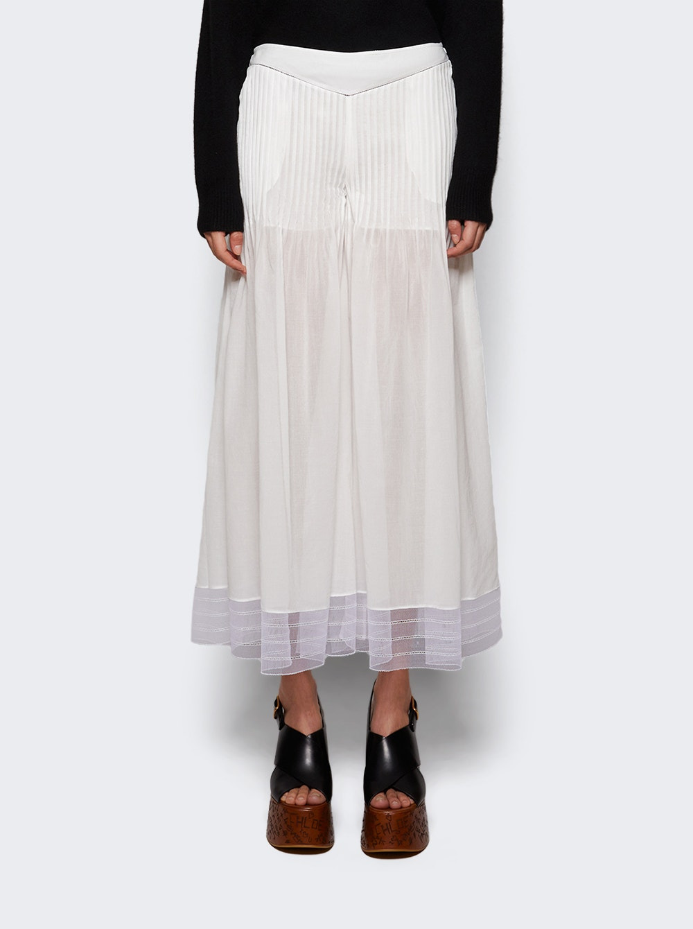 Vanished Pintucked Pant White - 2