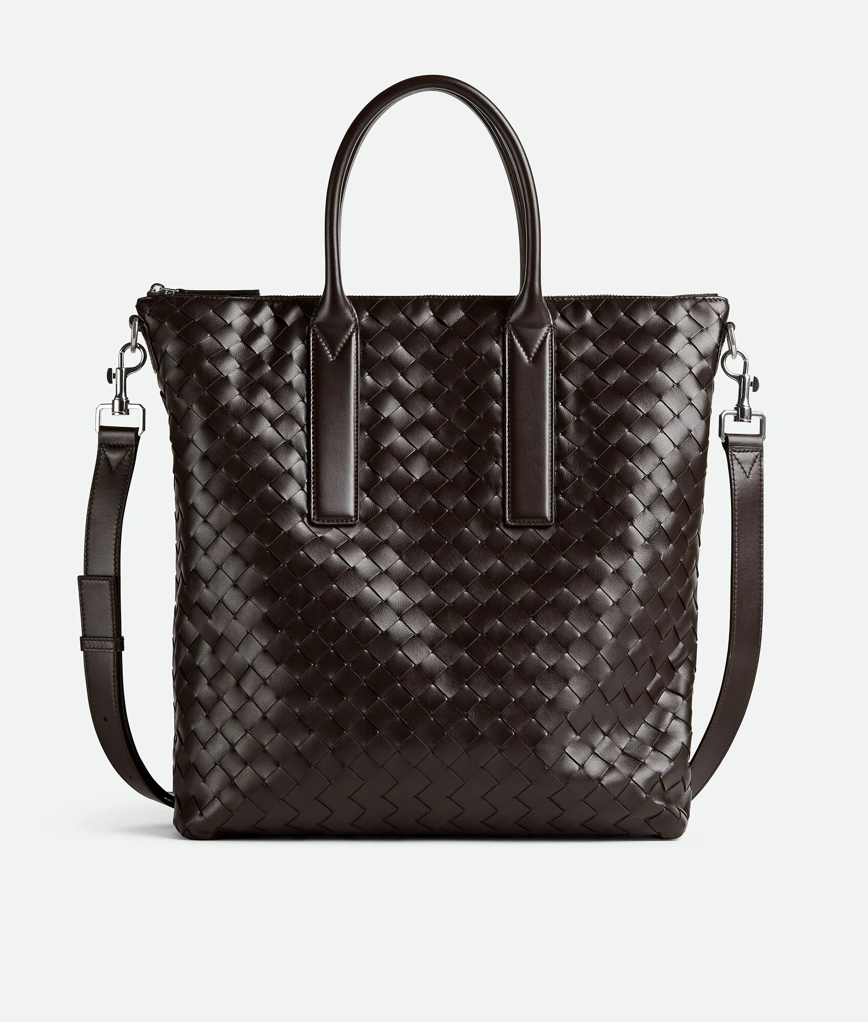 Intrecciato Zipped North-South Tote - 1