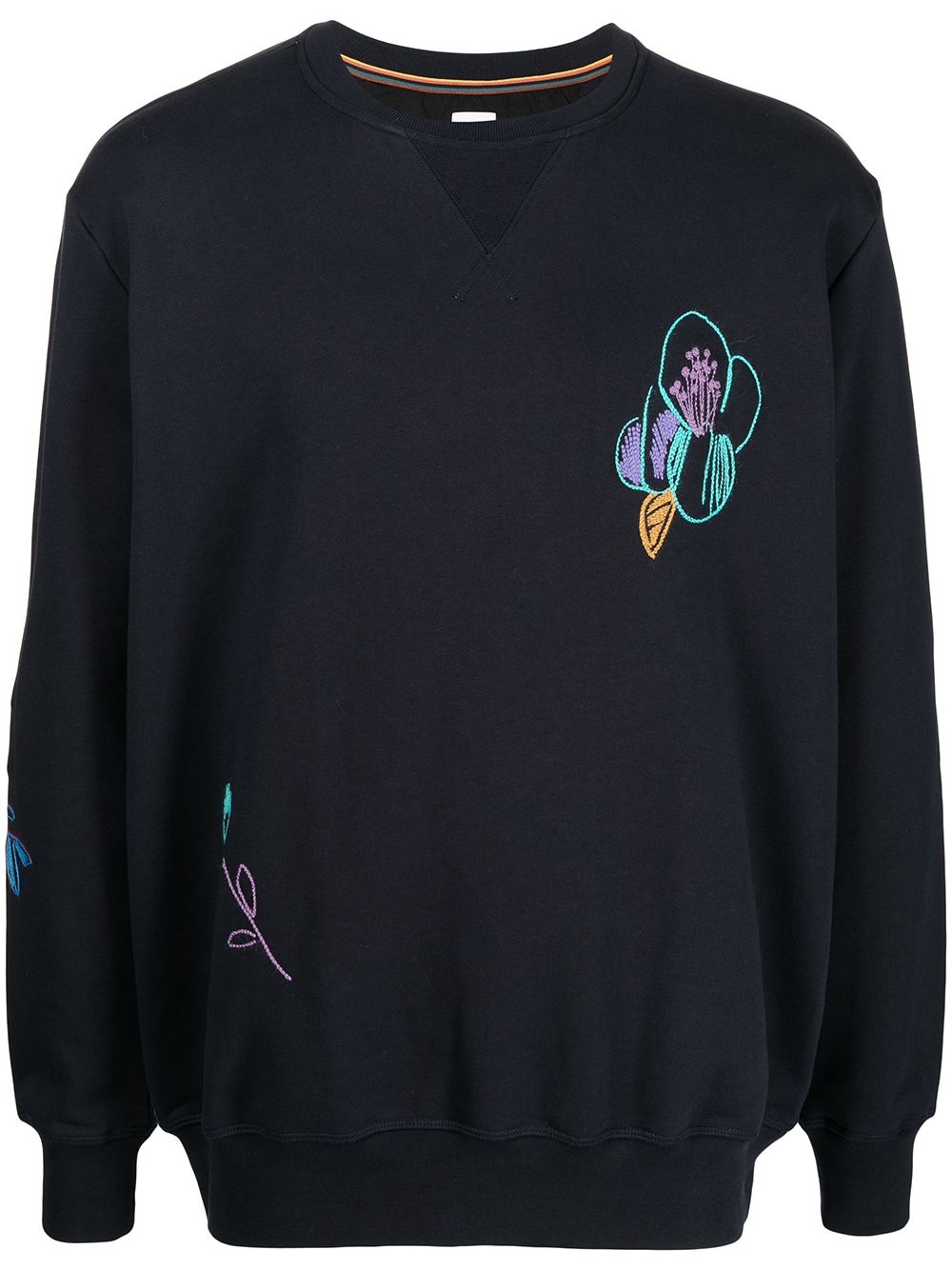 embroidered cotton sweatshirt - 1