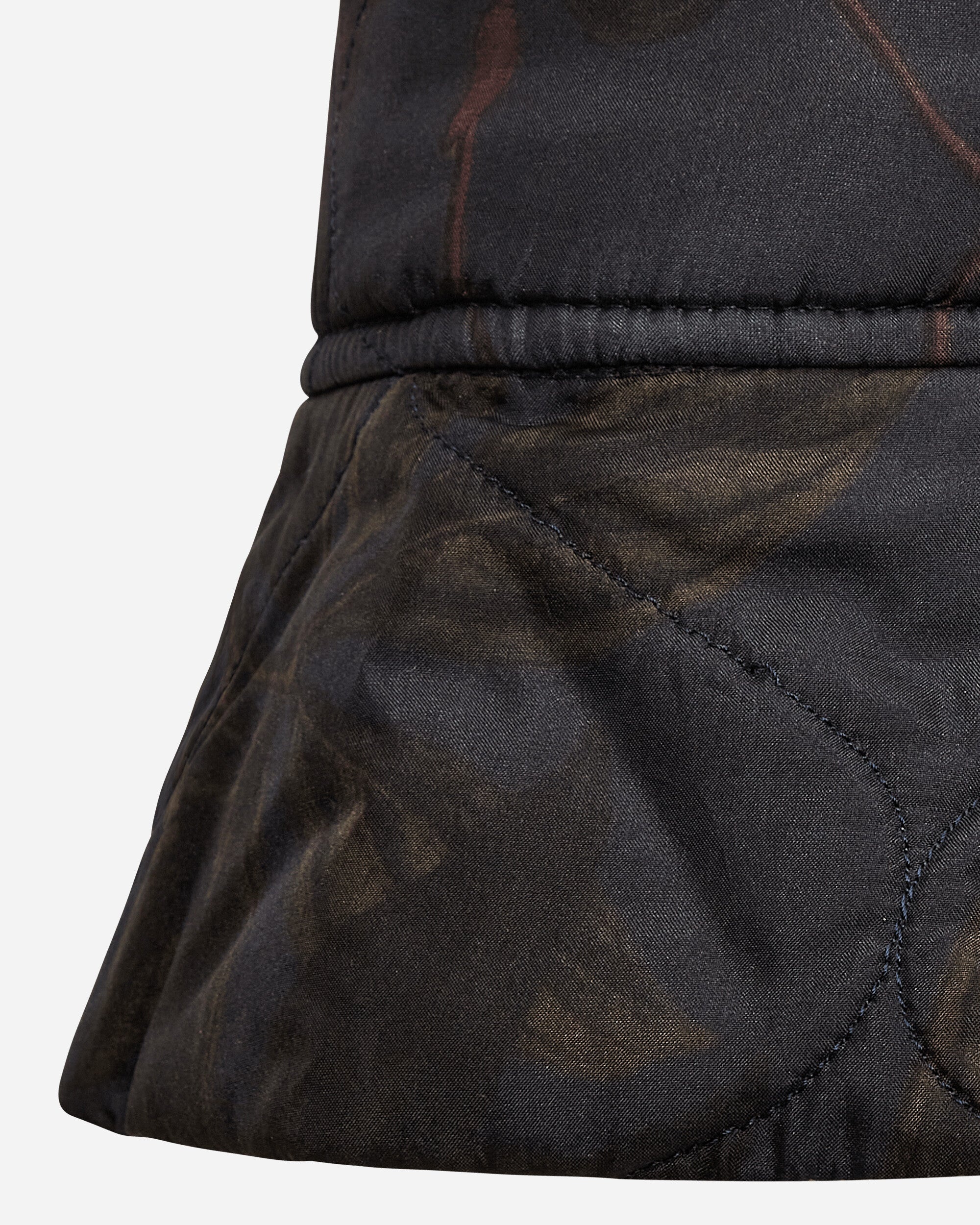 Quilted Floral Bucket Hat Navy - 7