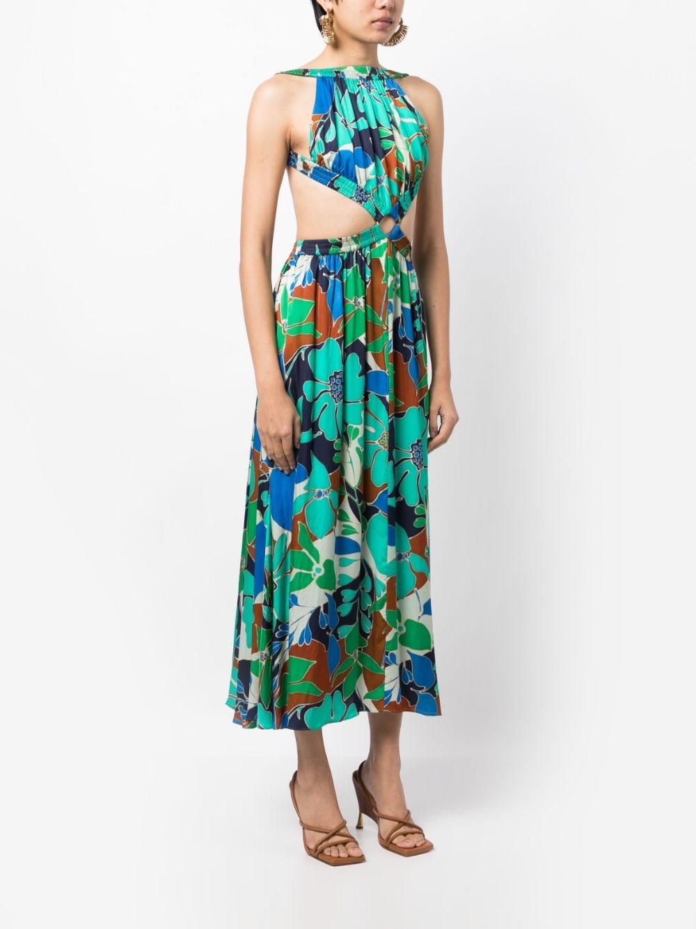 Theia floral-print midi dress - 3