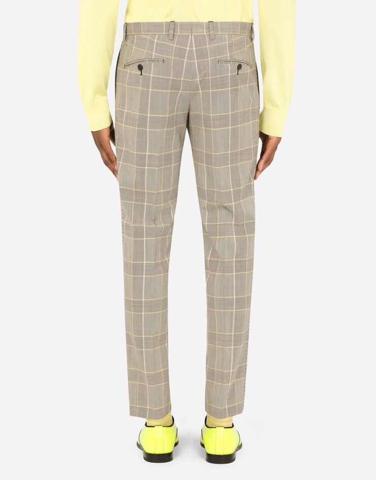 Double-breasted glen plaid wool Beat-fit suit - 7